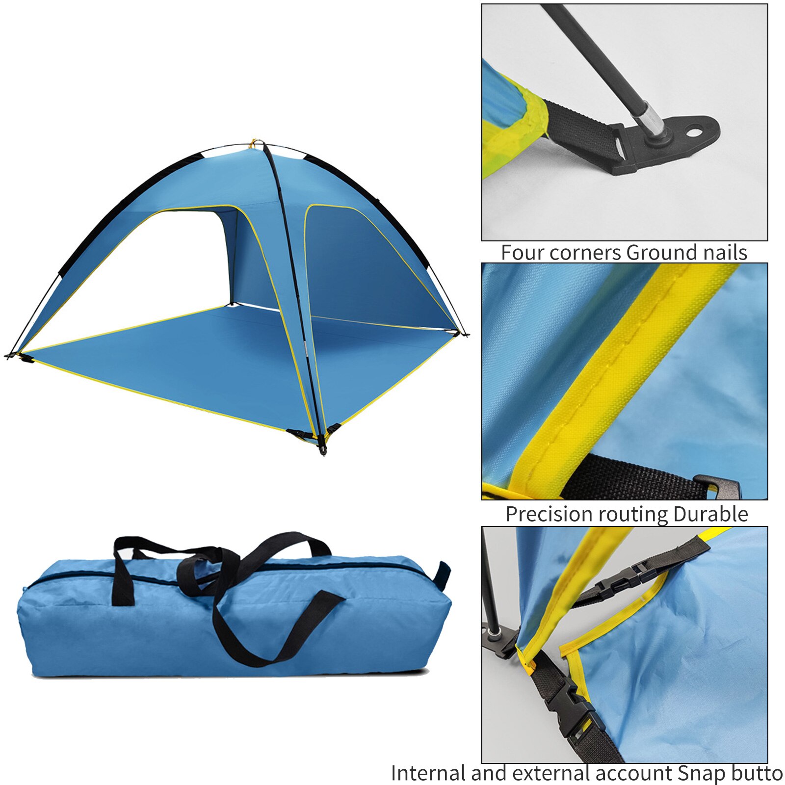 Cheap Goat Tents Beach Tent Automatic Open Ultralight Sun Shelter Camping Tents for Beach Playing Sun Shelter Travelling Hiking   